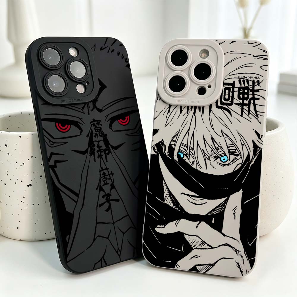 Phone Cases For Iphone 16 - Anime Jujutsu Kaisen Fajne Silikonowe Etui