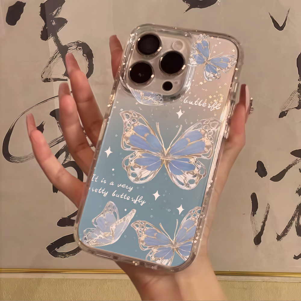 Phone Cases Iphone 17 - Luksusowe etui na telefon z niebieskimi