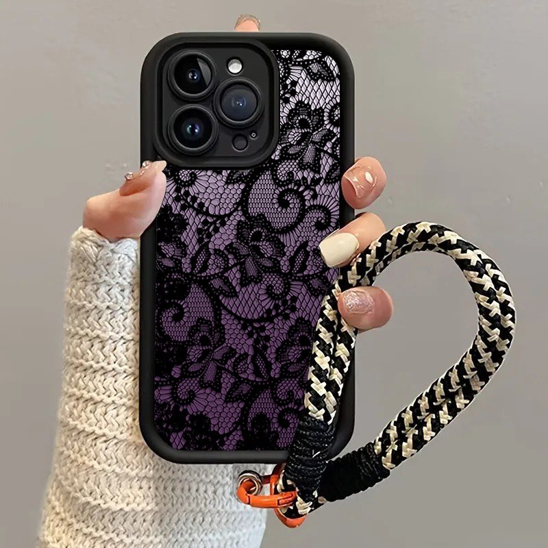 Czarne Fioletowe Koronkowe Etu – Phone Cases Purple recenzja i cena
