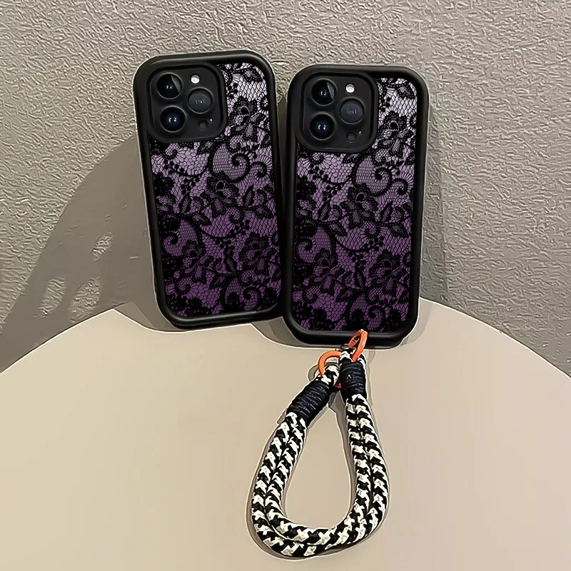 Czarne Fioletowe Koronkowe Etu – Phone Cases Purple recenzja i cena