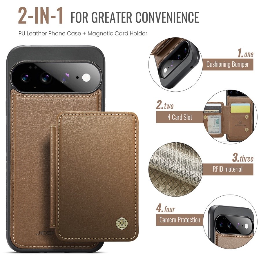 Dla Google Pixel 9 10 11 Pro X – Phone Cases With Card Holder recenzja i cena