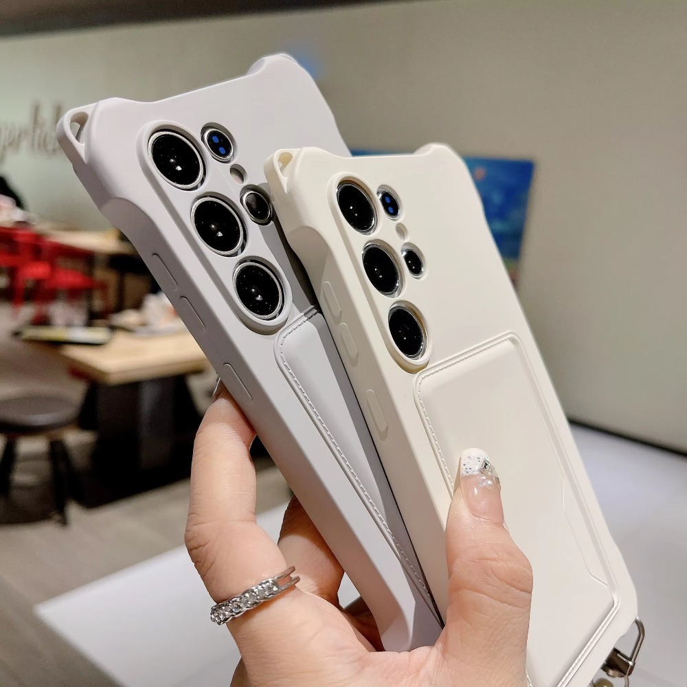 Miękkie silikonowe etui na tel – Phone Cases With Card Holder recenzja i cena