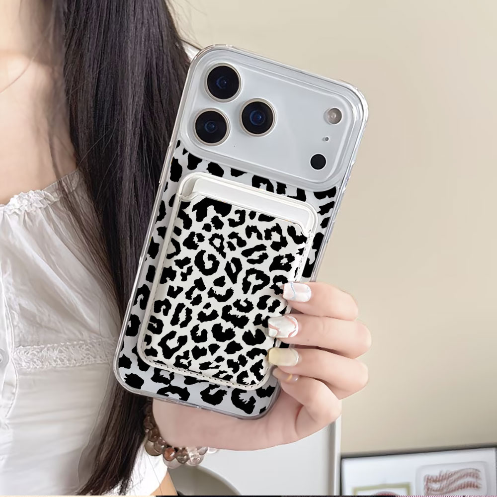 Czarny wzór w panterkę, etui n – Phone Cases With Card Holder recenzja i cena