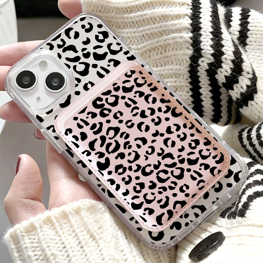Czarny wzór w panterkę, etui n – Phone Cases With Card Holder recenzja i cena